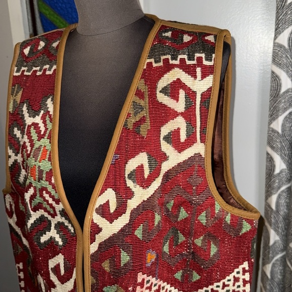 Kilim Turkish Tapestry Vest/ Waistcoat - Picture 3 of 8